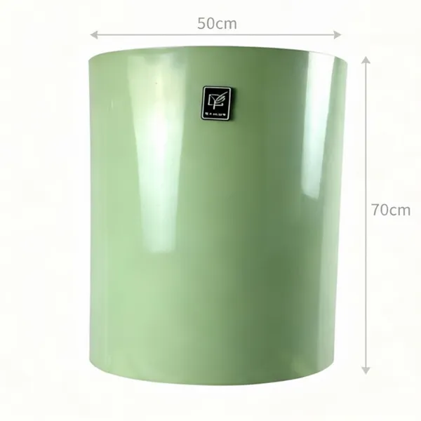 گلدان فلزی قطر ۵۰ در ۷۰ به همراه زیری و چرخ