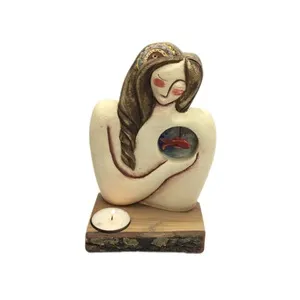 جا شمعی چوبی مدل ماهی