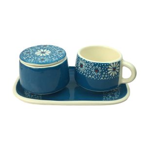 سرویس چای خوری 3 پارچه مدل بابونه کد 03